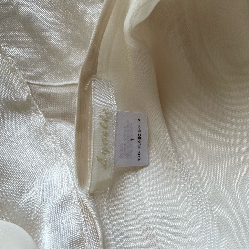 Silk Assymetrical sheer ruffle midi mini skirt - Picture 4 of 5